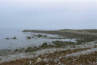 evening at a stony seaside